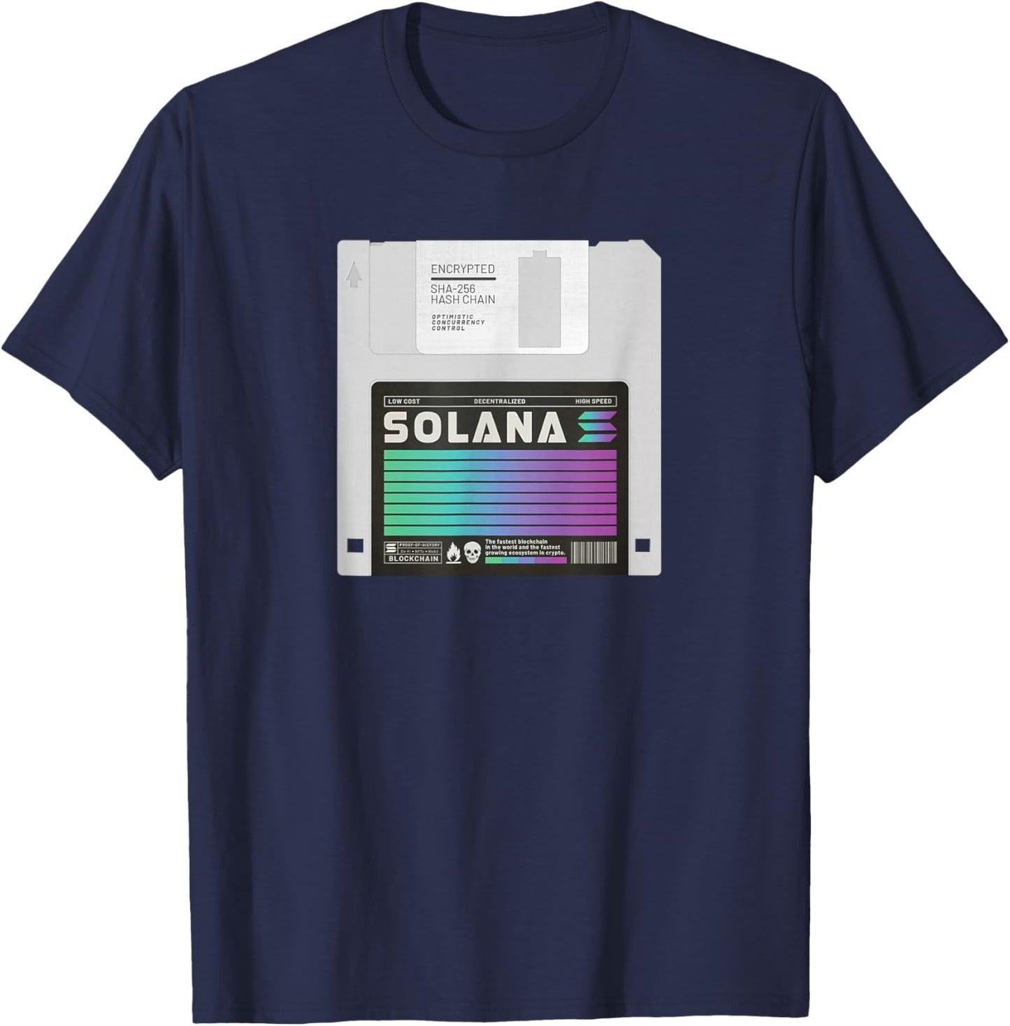 Solana Crypto - SOL Token - Cryptocurrency T-Shirt - T-Shirt | Navy