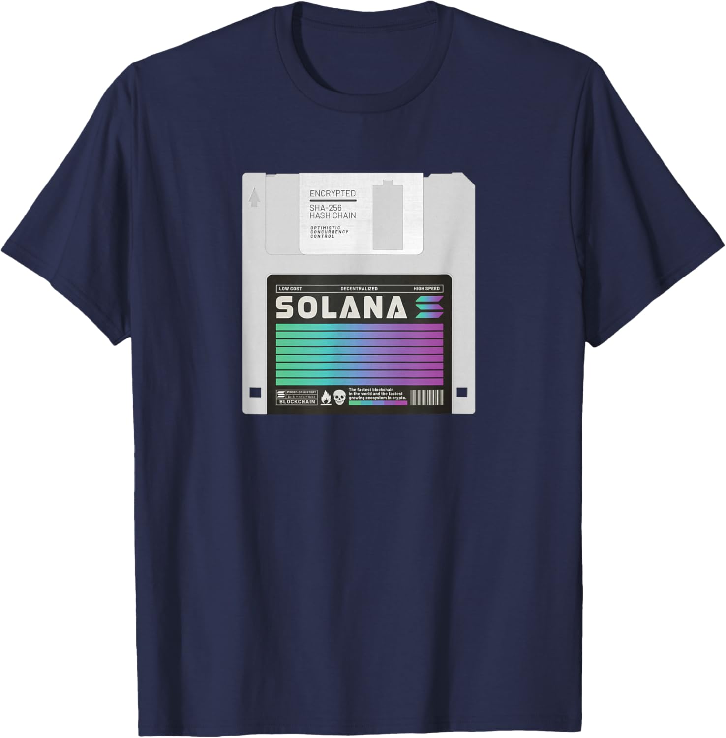 Solana Crypto - SOL Token - Cryptocurrency T-Shirt - T-Shirt | Navy