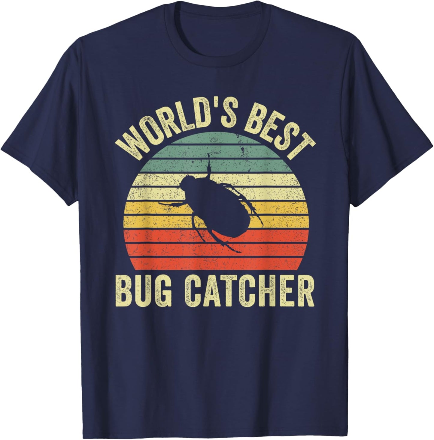 World's Best Bug Catcher - Funny Bug Hunter For Kids T-Shirt - T-Shirt | Navy