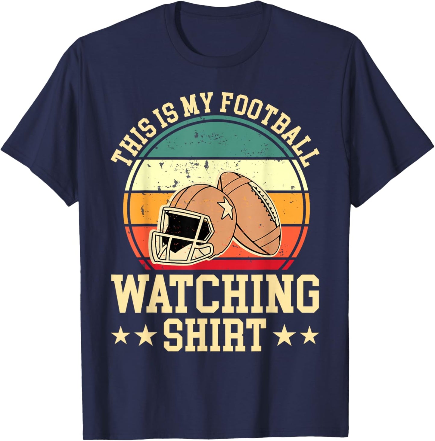 This Is My Football Watching Shirt T-Shirt - T-Shirt | Navy