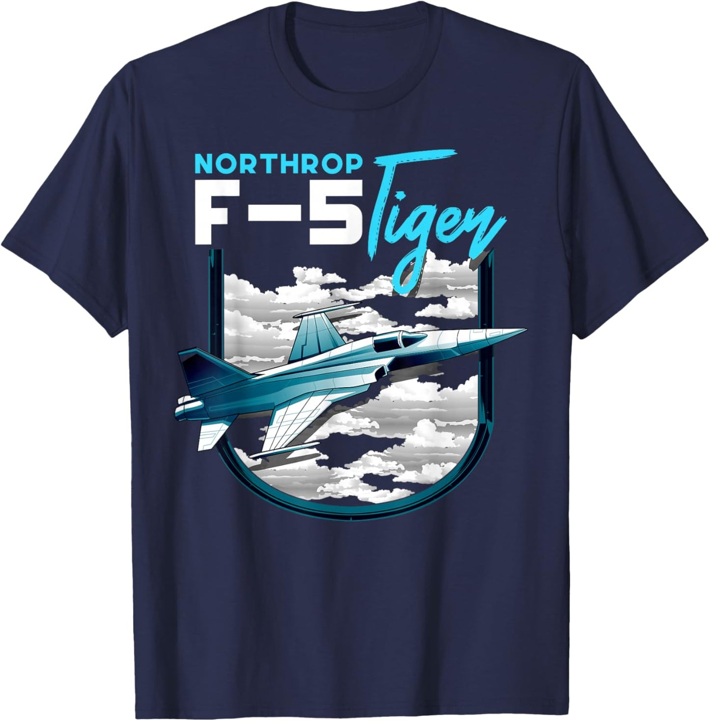 F5 Tiger Jet Vintage Machine Veteran Pilot T-Shirt - T-Shirt | Navy