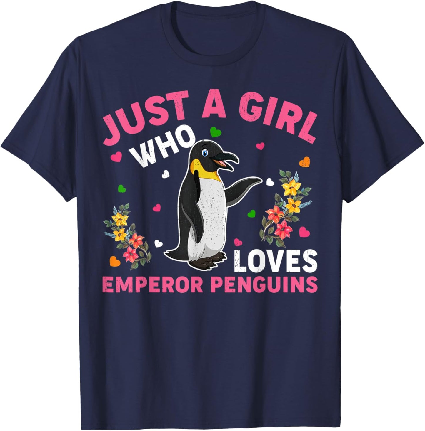 Emperor Penguin Lover Just A Girl Who Loves Emperor Penguins T-Shirt - T-Shirt | Navy