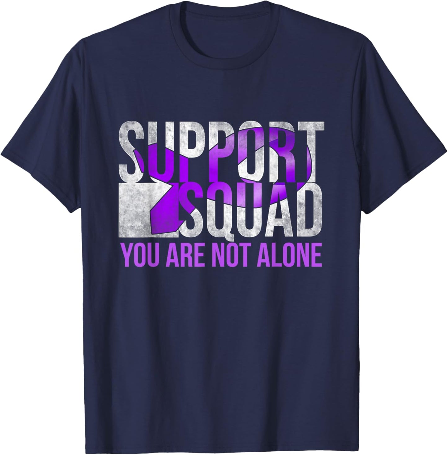 Support Squad Matching Family Thymoma Cancer Awareness Month T-Shirt - T-Shirt | Navy