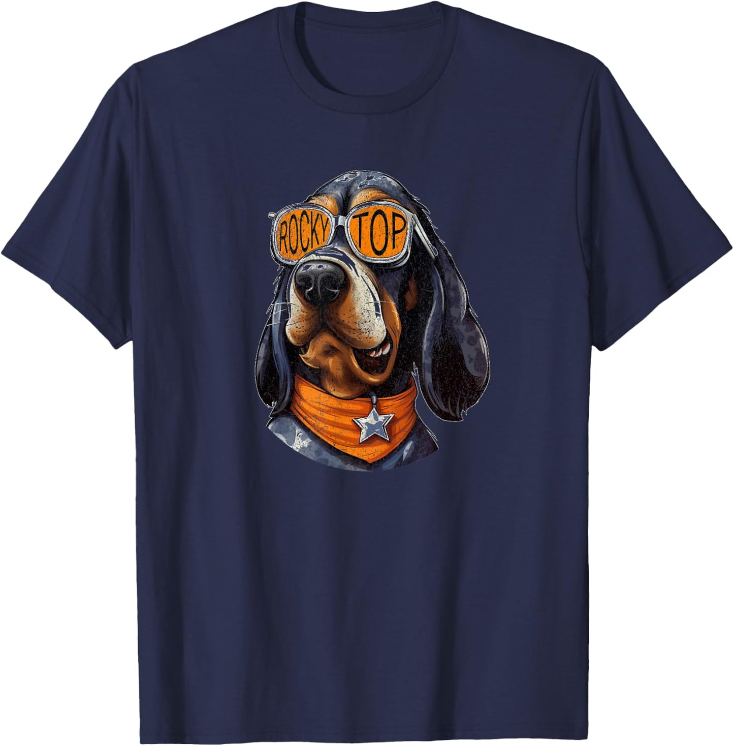Tennessee Dog Sport Lovers Coonhound Fan Rocky Top TN T-Shirt - T-Shirt | Navy