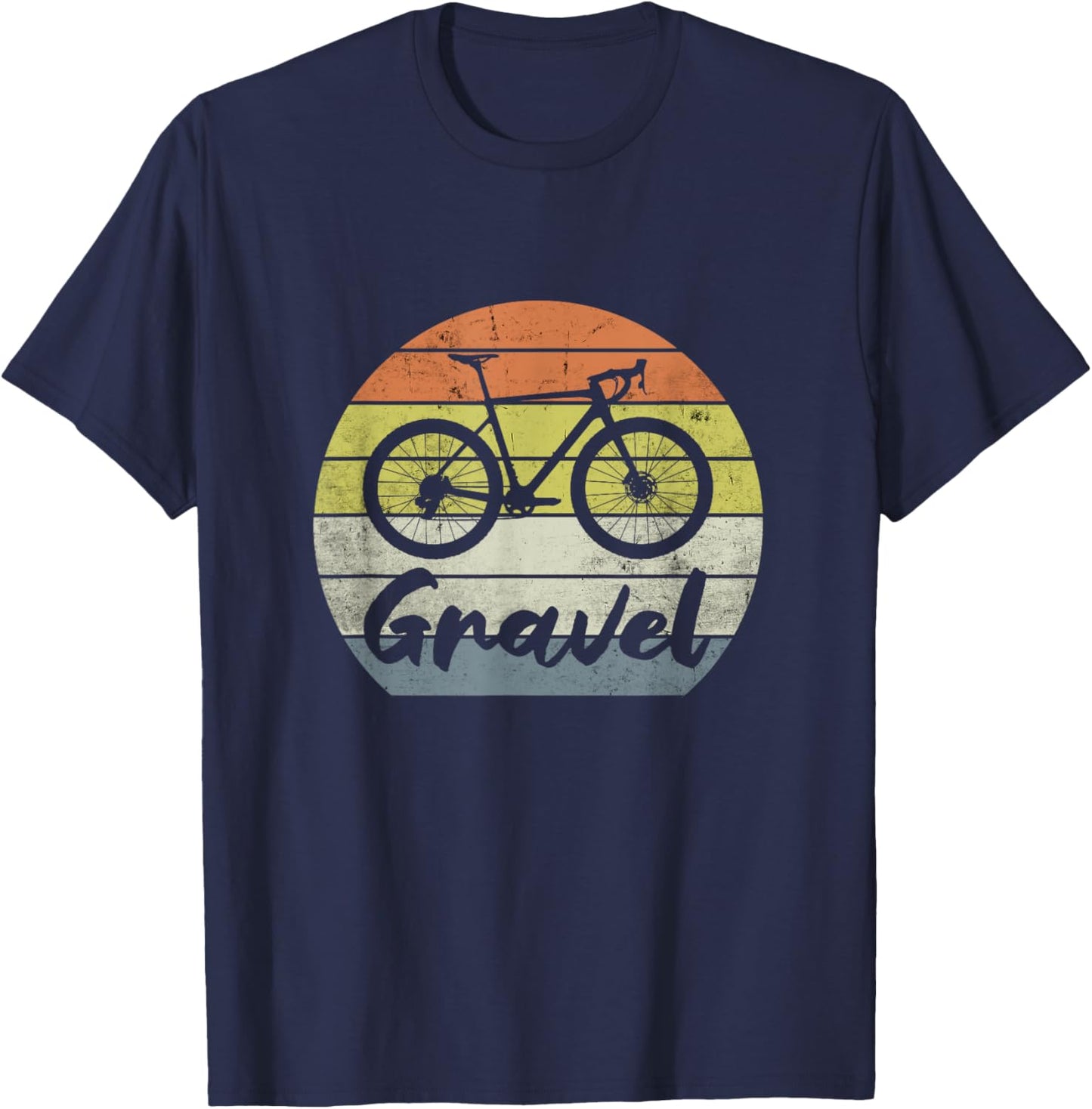 GRAVEL BIKE Cyclocross Biker Racing MTB Cycling Bike vintage T-Shirt - T-Shirt | Navy