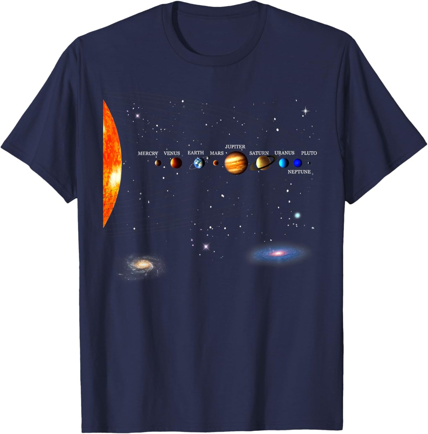 Solar System Planets Science Space Boys Girls STEM Kids T-Shirt - T-Shirt | Navy