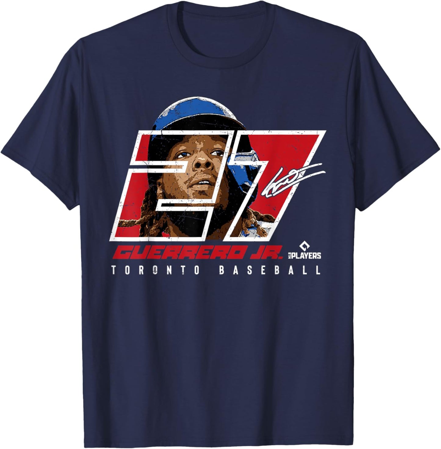 Vladimir Guerrero Jr. - Silhouette Vlad Toronto MLBPA T-Shirt - T-Shirt | Navy