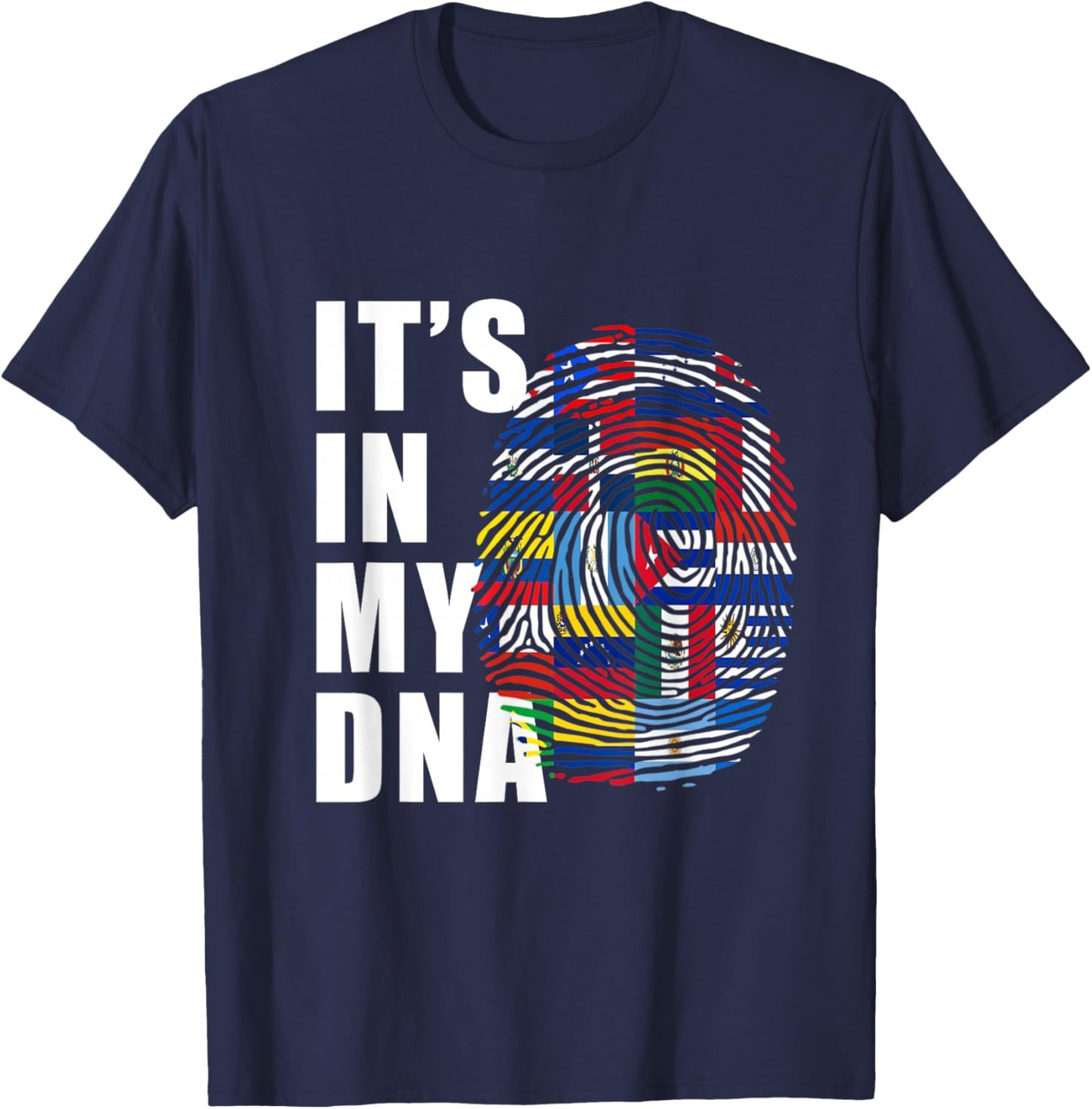 It's in my DNA Latino Latina Pride Hispanic Heritage Month T-Shirt - T-Shirt | Navy