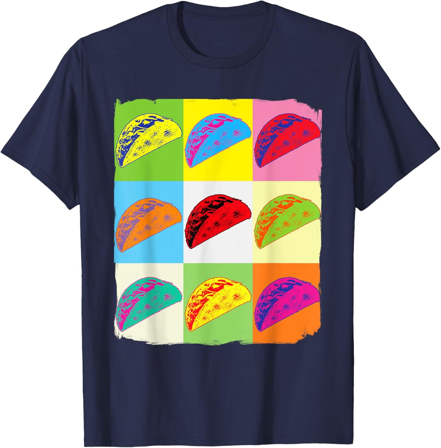 Taco Lover, Funny Taco Art, Mexican Food Lover, Taco T-Shirt - T-Shirt | Navy