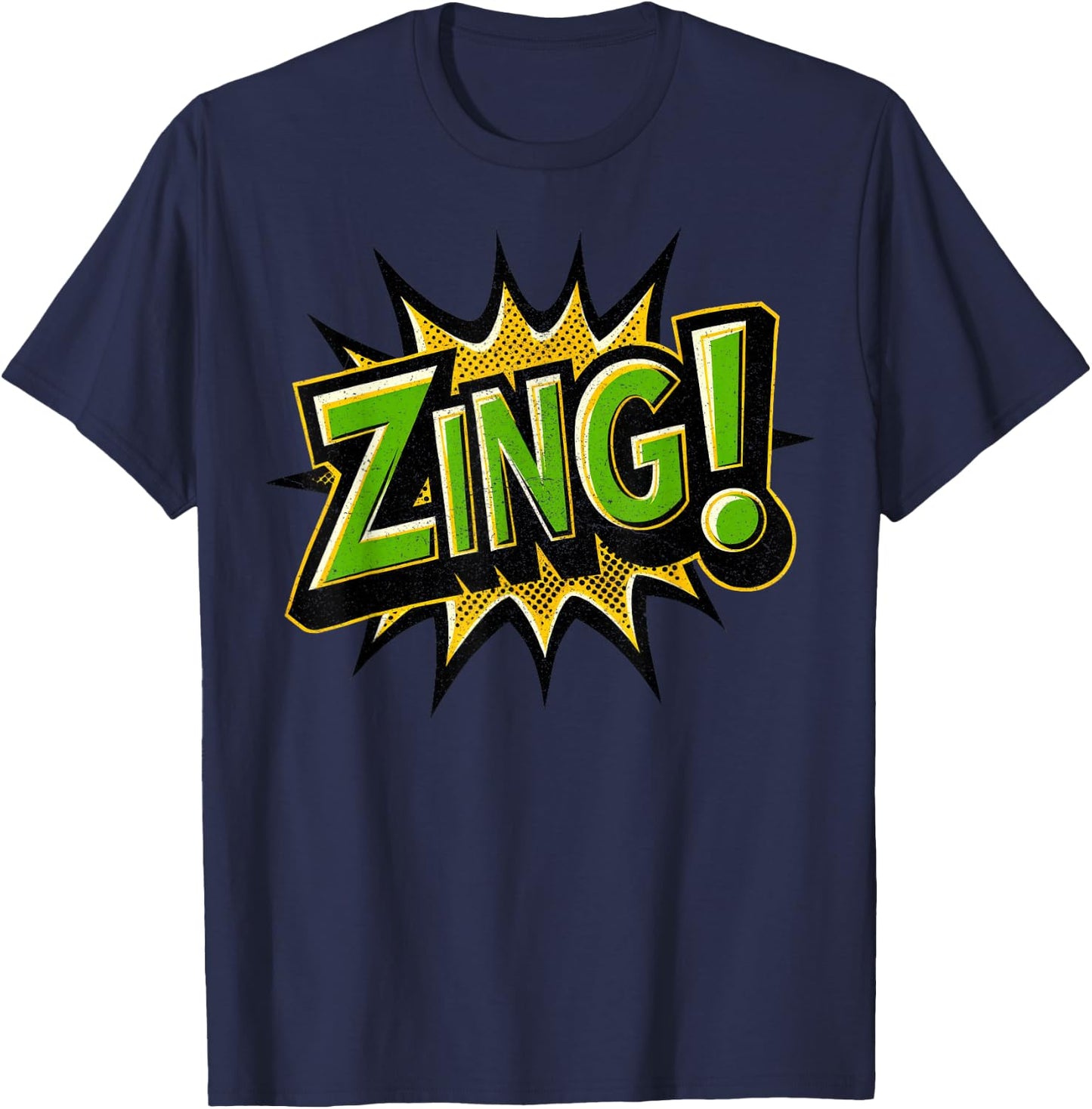 ZING! Comic Book Retro Artwork – Funny Cartoon Collector T-Shirt - T-Shirt | Navy