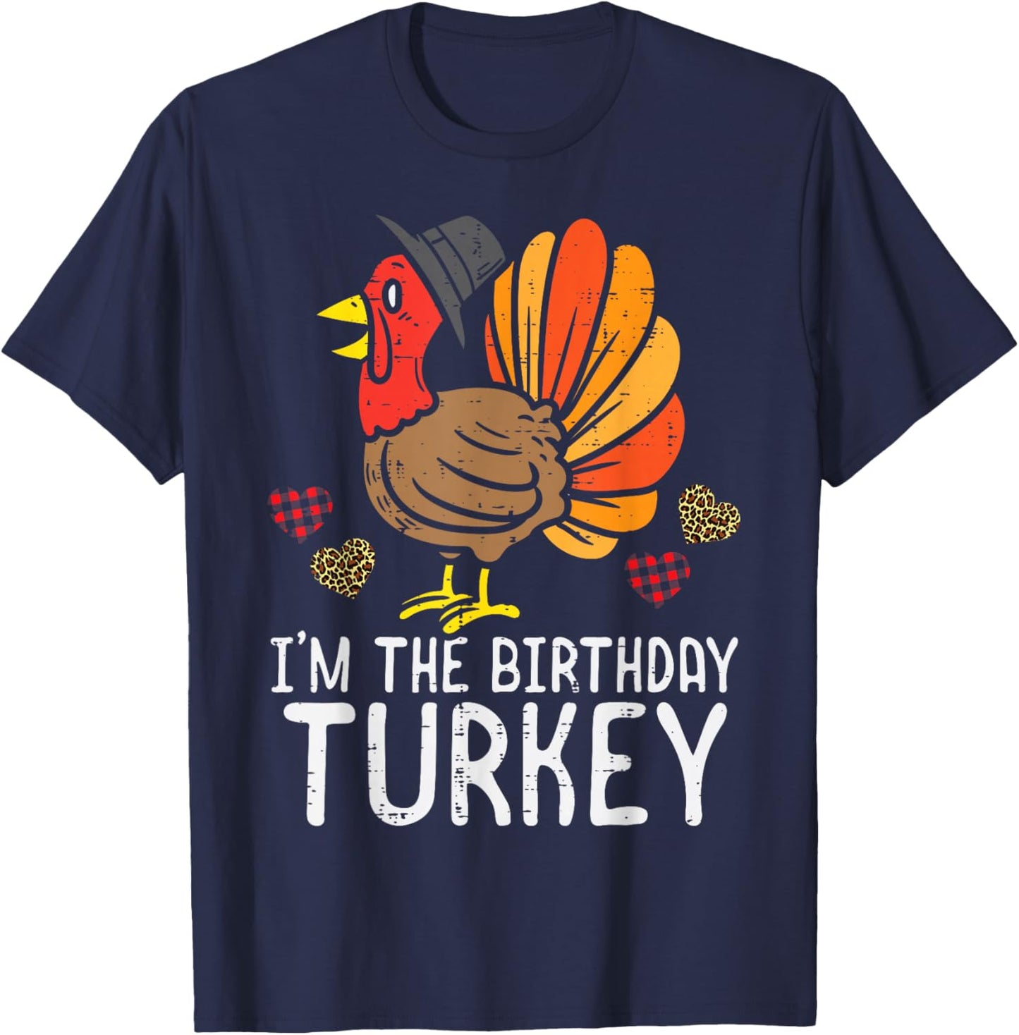 Im Birthday Trukey Funny Happy Thanksgiving Men Children T-Shirt - T-Shirt | Navy