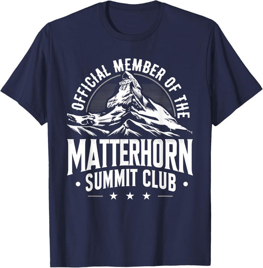 Official Member of the Matterhorn Summit Club Adventure T-Shirt - T-Shirt | Navy