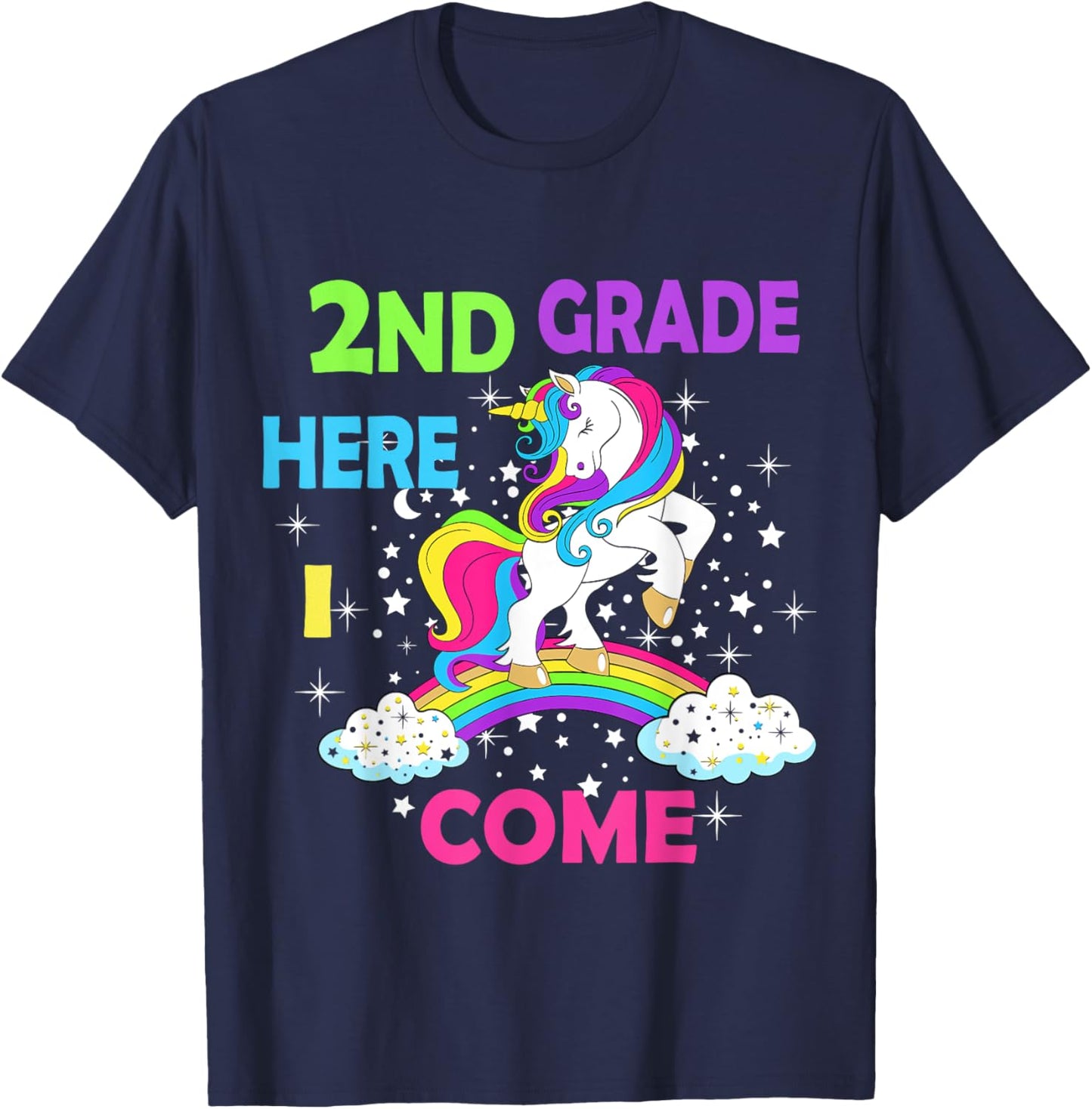 Hello 2nd grade First Day of Second grade Here I come Girl T-Shirt - T-Shirt | Navy