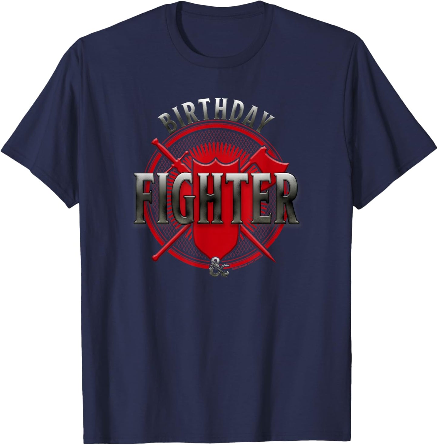Dungeons & Dragons Birthday Fighter T-Shirt - T-Shirt | Navy