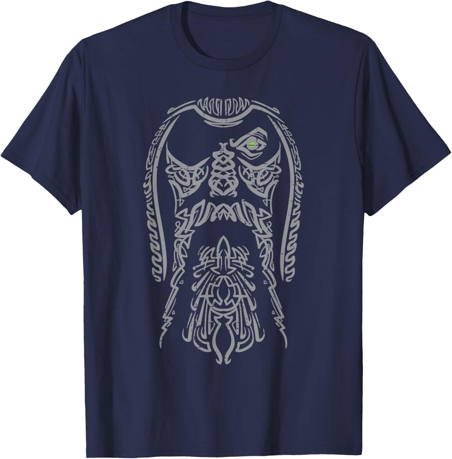 Viking Odin Face Norse Mythology God Men Women Boys Kids T-Shirt - T-Shirt | Navy