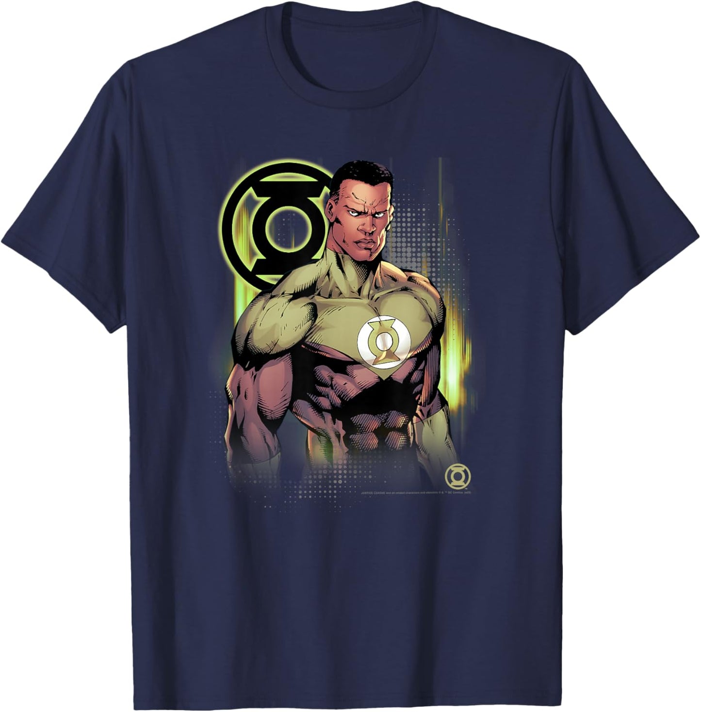 DC Comics Justice League Green Lantern Fierce Warrior T-Shirt - T-Shirt | Navy