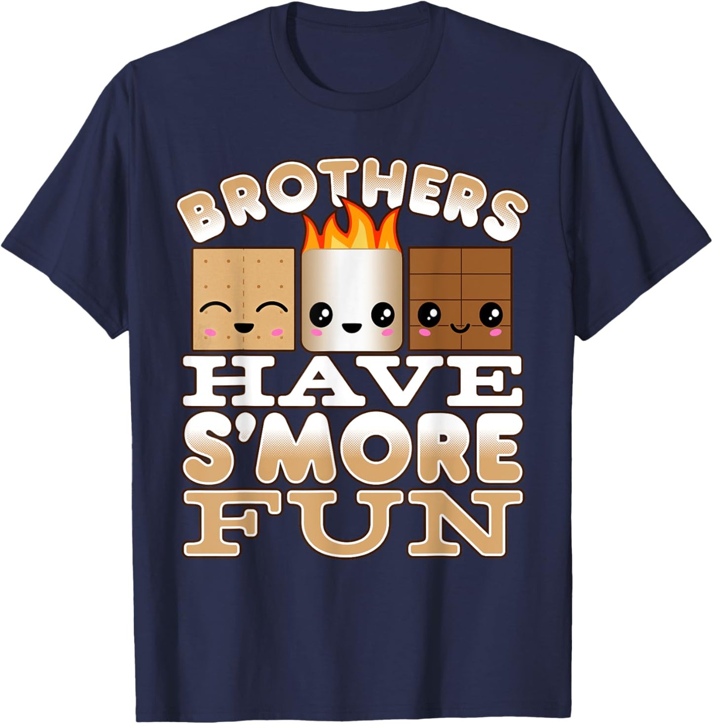 Family Camping Shirts For Boys Brothers Have S'more Fun T-Shirt - T-Shirt | Navy