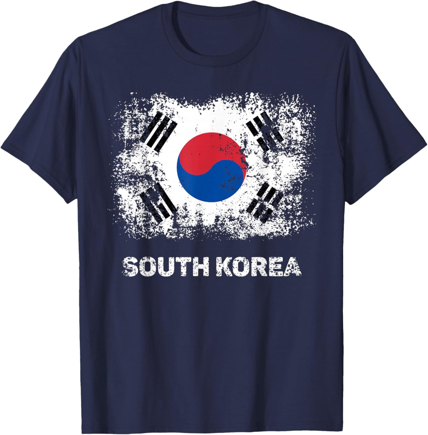 South Korean Flag Shirt Patriotic South Korea Flag Women Kids Men T-Shirt - T-Shirt | Navy