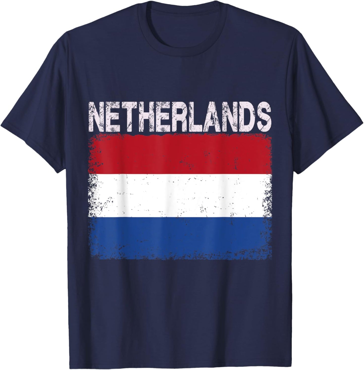 Vintage Netherlands Flag Dutch Pride Clothing Sports Jersey T-Shirt - T-Shirt | Navy