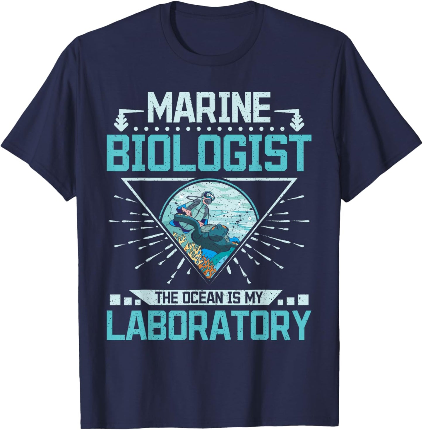 Marine biologist the ocean is my laboratory T-Shirt - T-Shirt | Navy