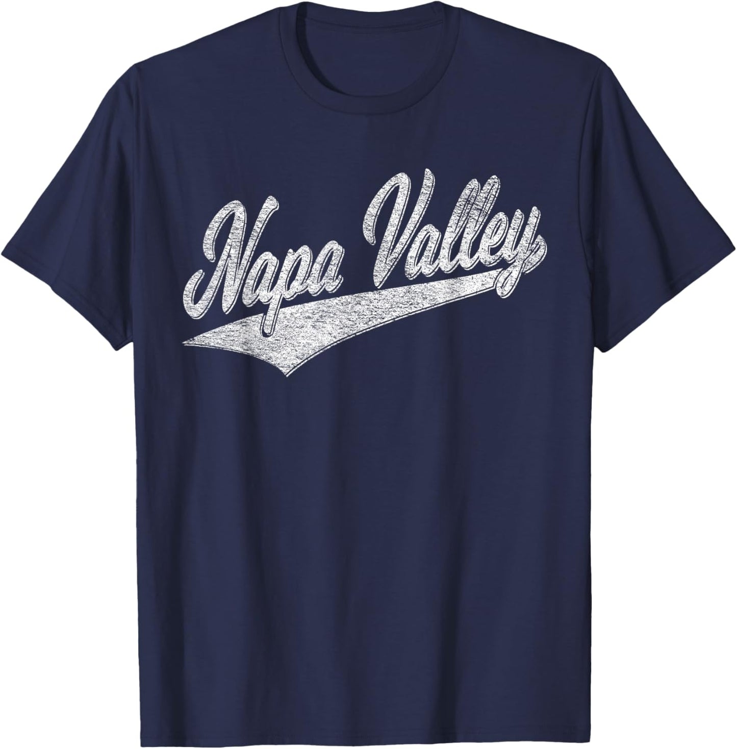 Napa Valley California Flag Sports Baseball Script Jersey T-Shirt - T-Shirt | Navy