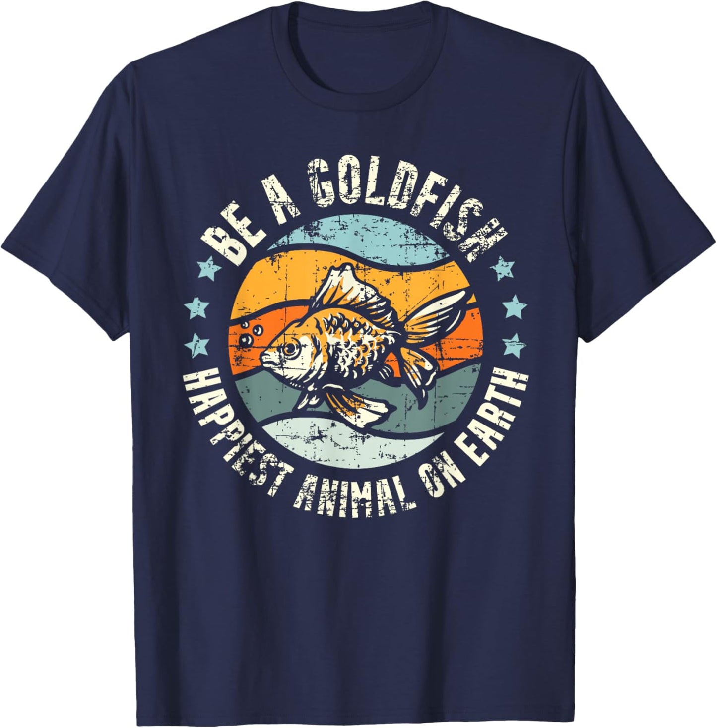 Be A Goldfish for a Soccer Motivational Quote T-Shirt - T-Shirt | Navy