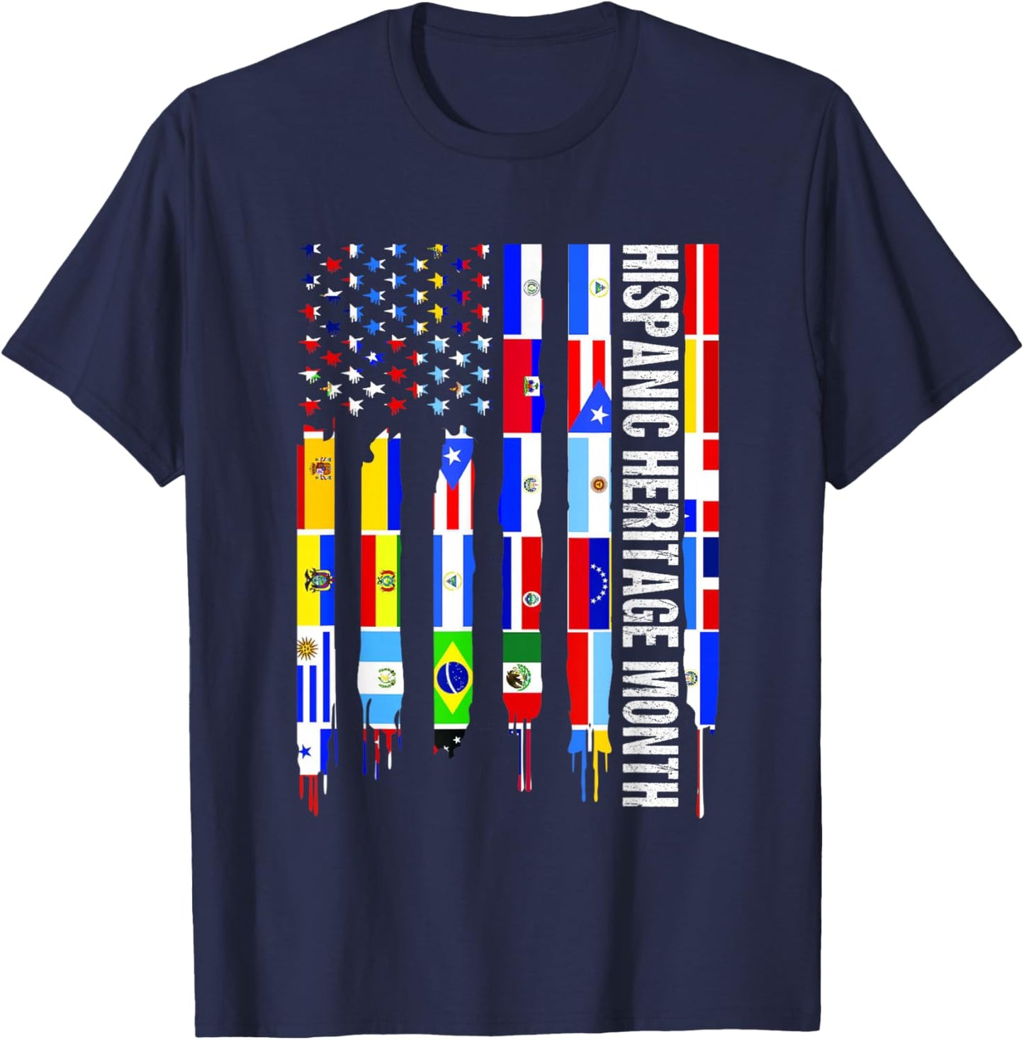 National Hispanic Heritage Month t shirt All Countries T-Shirt - T-Shirt | Navy