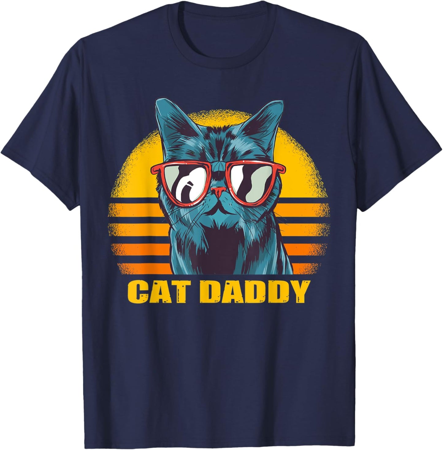 Vintage Cat Daddy T-Shirt - T-Shirt | Navy