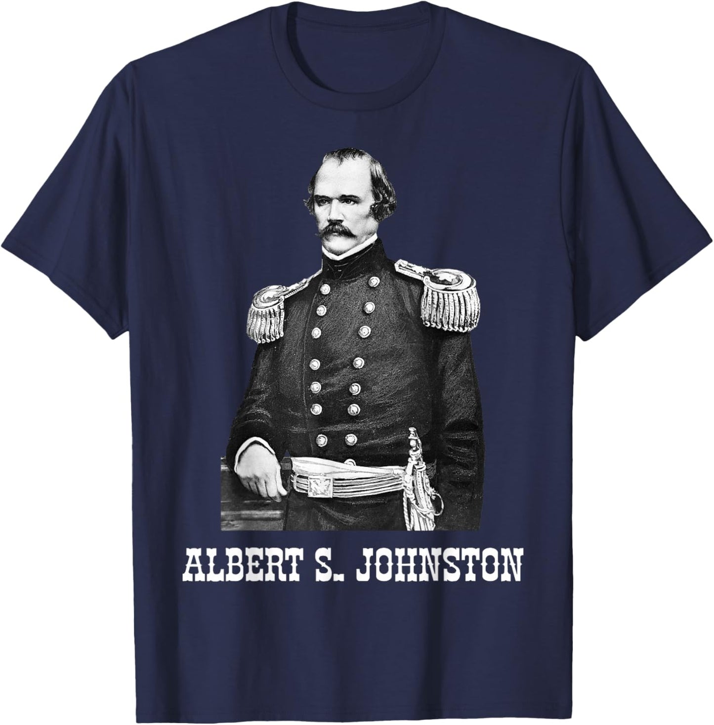Albert Sidney Johnston American Civil War History T-Shirt - T-Shirt | Navy