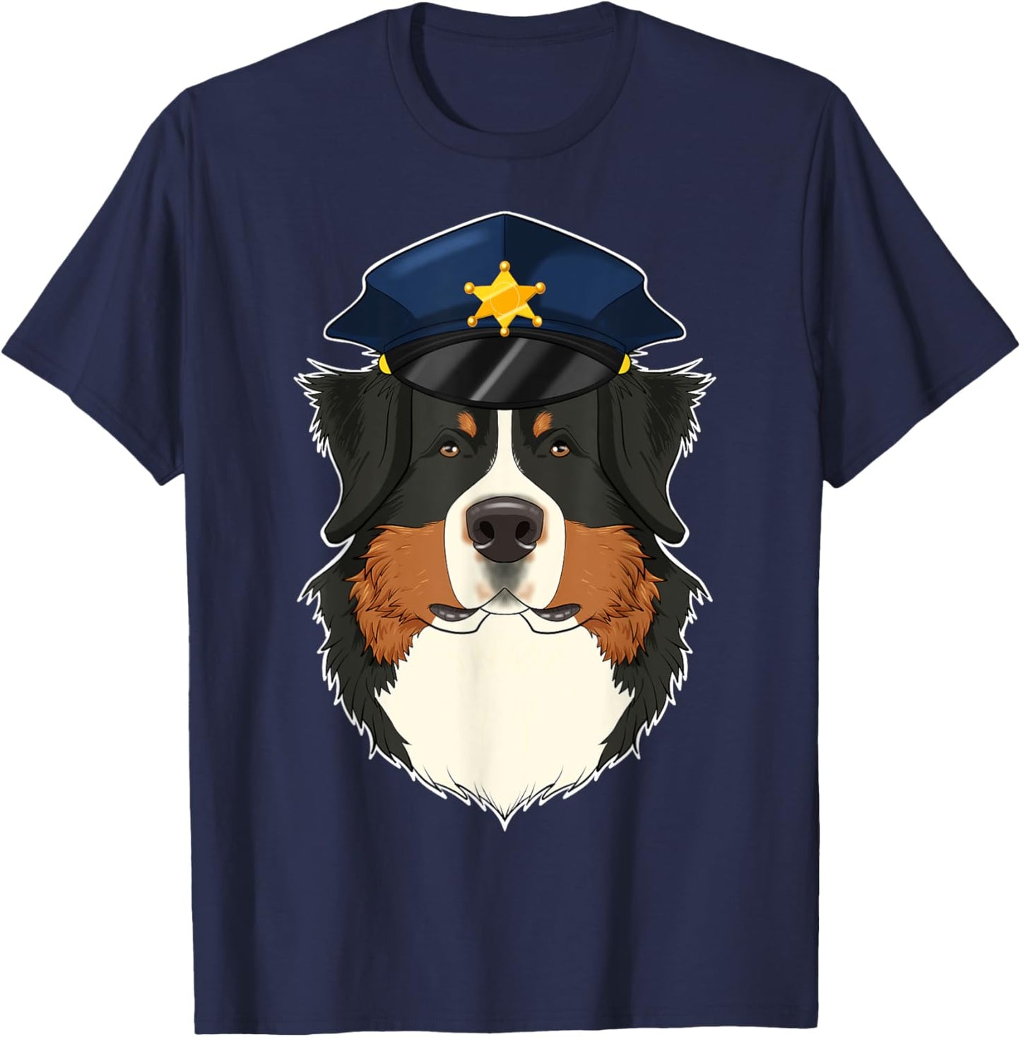 Canine Handler I Police Dog I Police Bernese Mountain Dog T-Shirt - T-Shirt | Navy