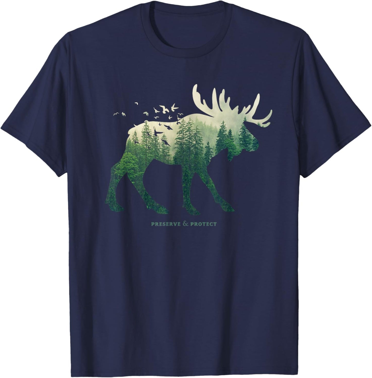 Preserve & Protect Vintage National Park Moose T-Shirt - T-Shirt | Navy