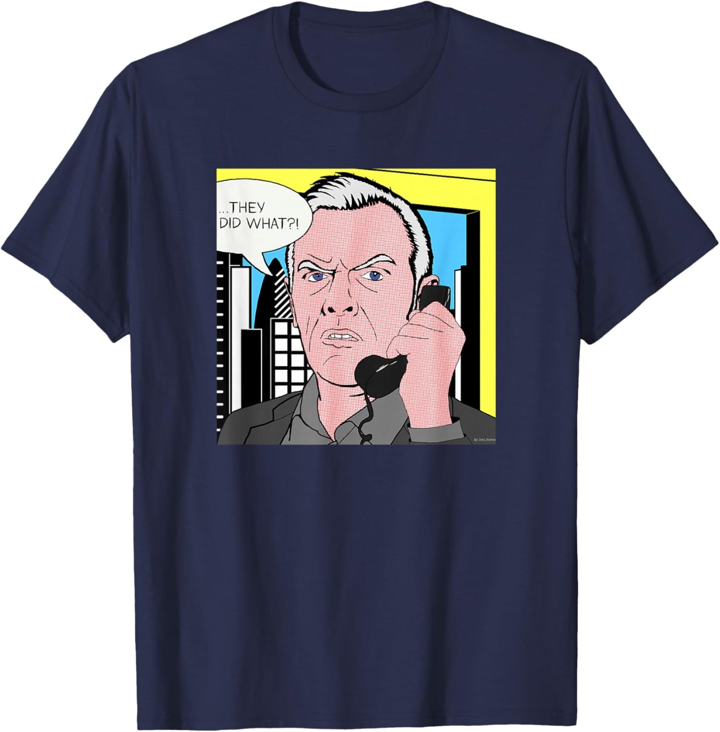 Taskmaster Lichtenstein Greg Davies , Women's, -Adults, Black, Small, Short Sleeve, Cotton Blend T-Shirt - T-Shirt | Navy