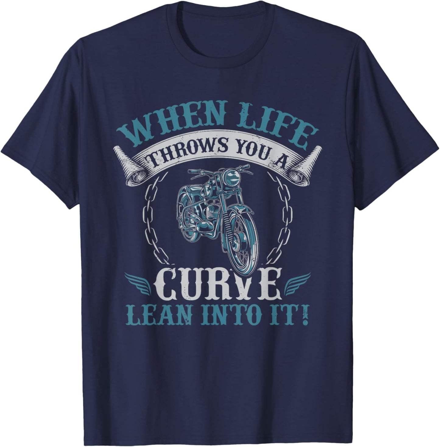 Funny Motorcycle Lover Graphic Women Men Motorcycle Rider T-Shirt - T-Shirt | Navy