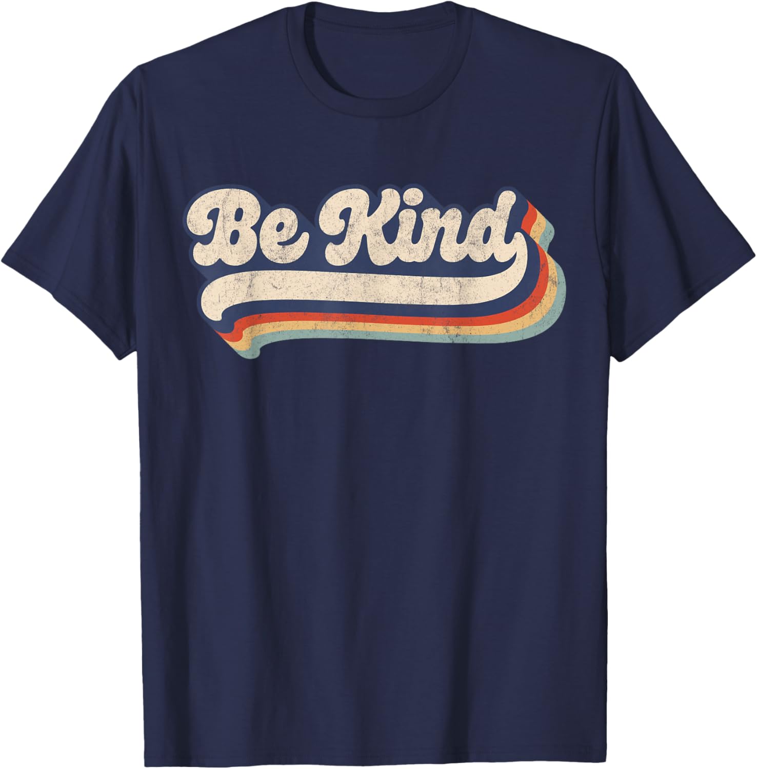 Be Kind Women Positive Inspirational Kindness Retro Vintage T-Shirt - T-Shirt | Navy