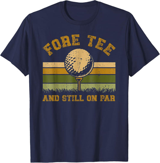 Fore 40th Birthday Golf T-Shirt - T-Shirt | Navy