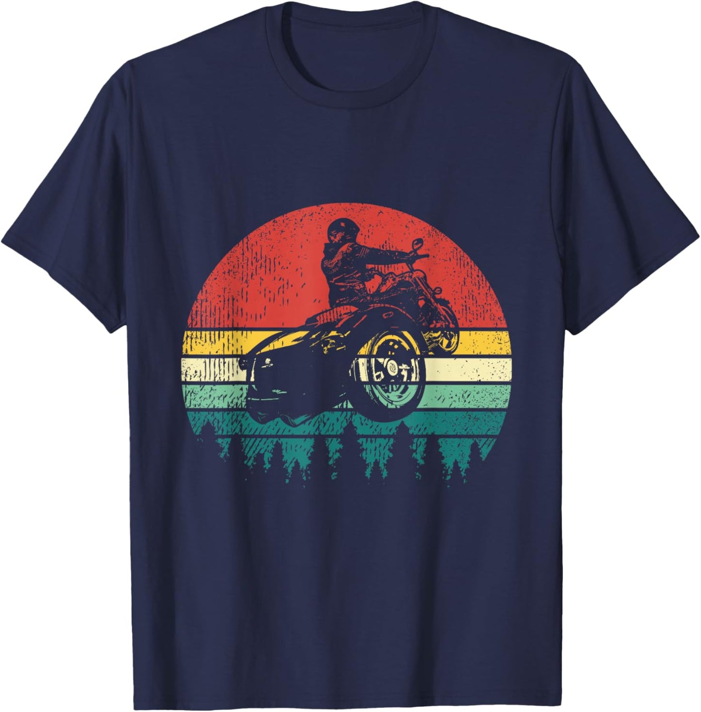 Retro Trike Bike Motorcycle Rider Triker Gift T-Shirt - T-Shirt | Navy