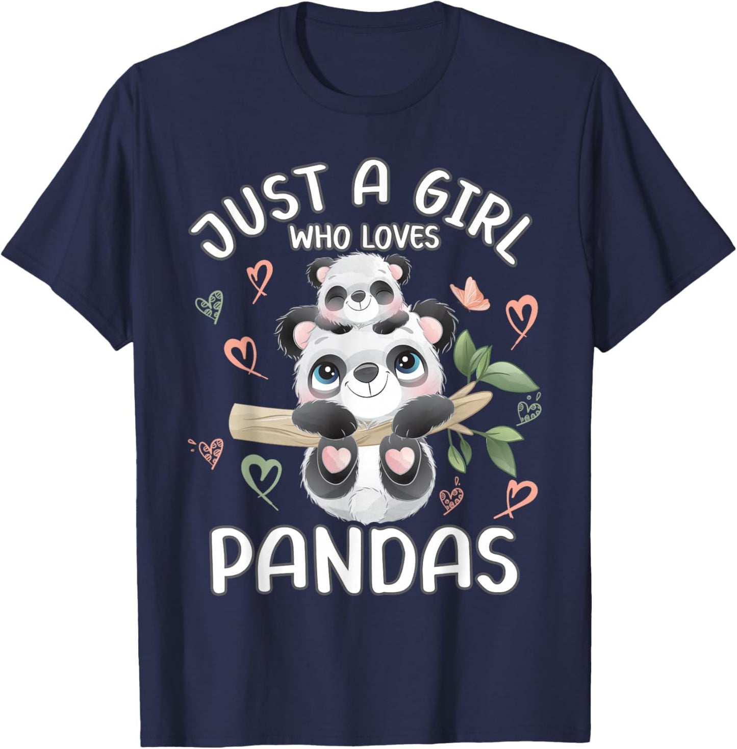 Just A Girl Who Loves Pandas for Teen Girls Panda Mommy T-Shirt - T-Shirt | Navy