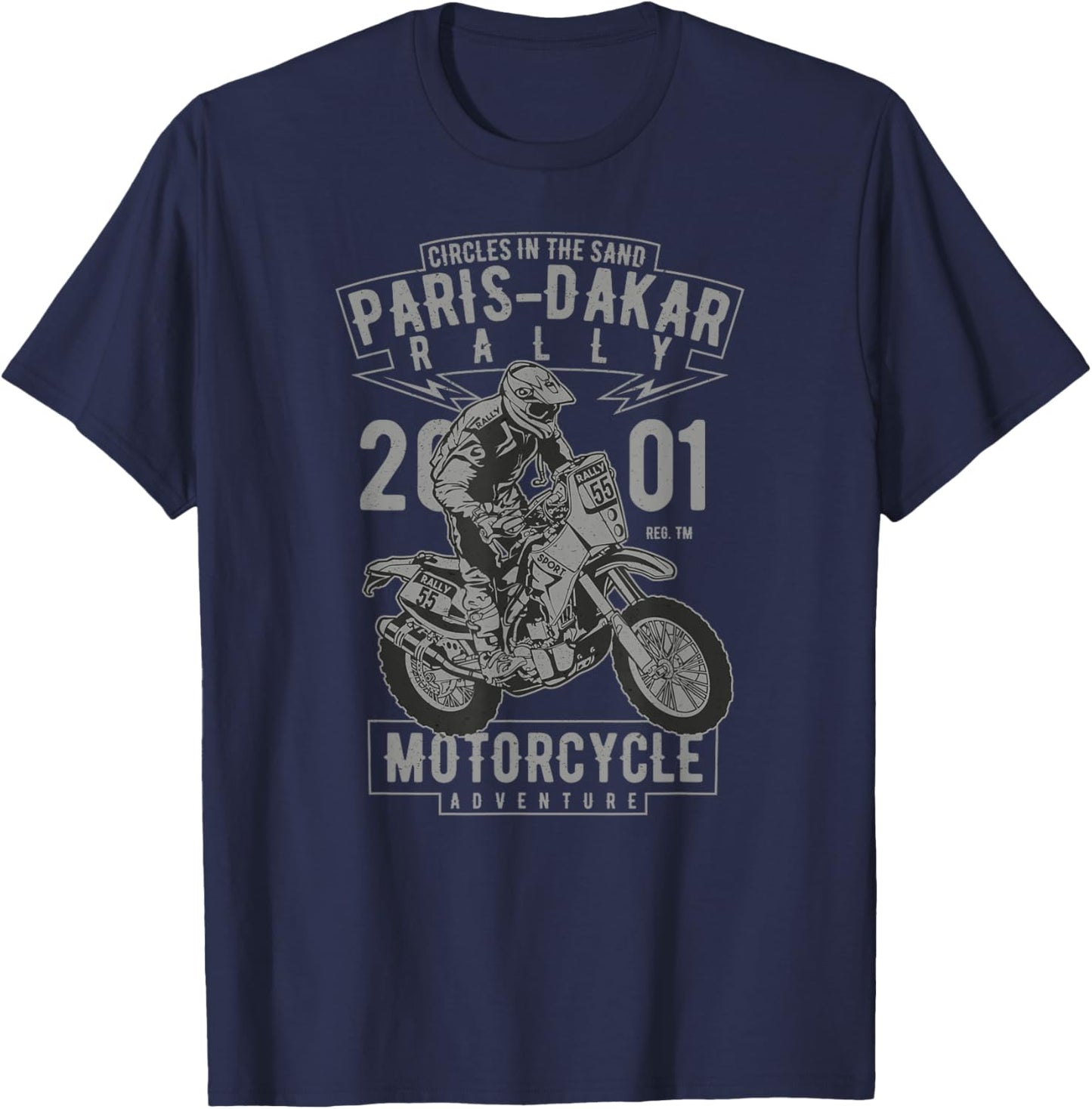 Paris-Dakar rally motorcycle adventure for off-road biker T-Shirt - T-Shirt | Navy