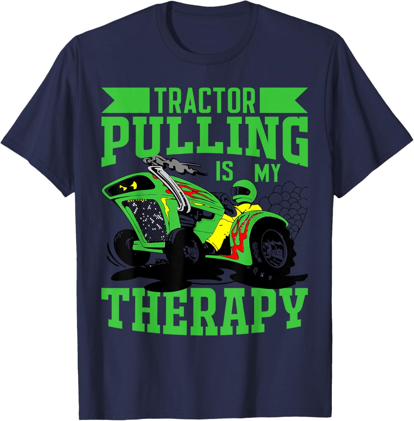 Tractor Towing Full Pull - Men's Black Small Classic Fit Short Sleeve Tractor Pulling Motorsport T-Shirt - T-Shirt | Navy