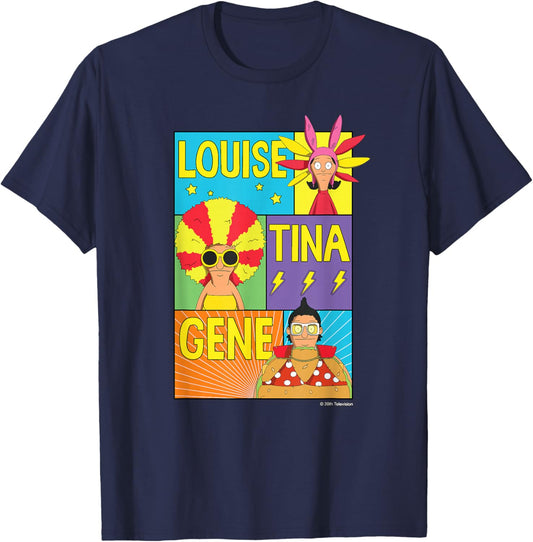 The Bob’s Burgers Movie Louise Tina Gene T-Shirt - T-Shirt | Navy
