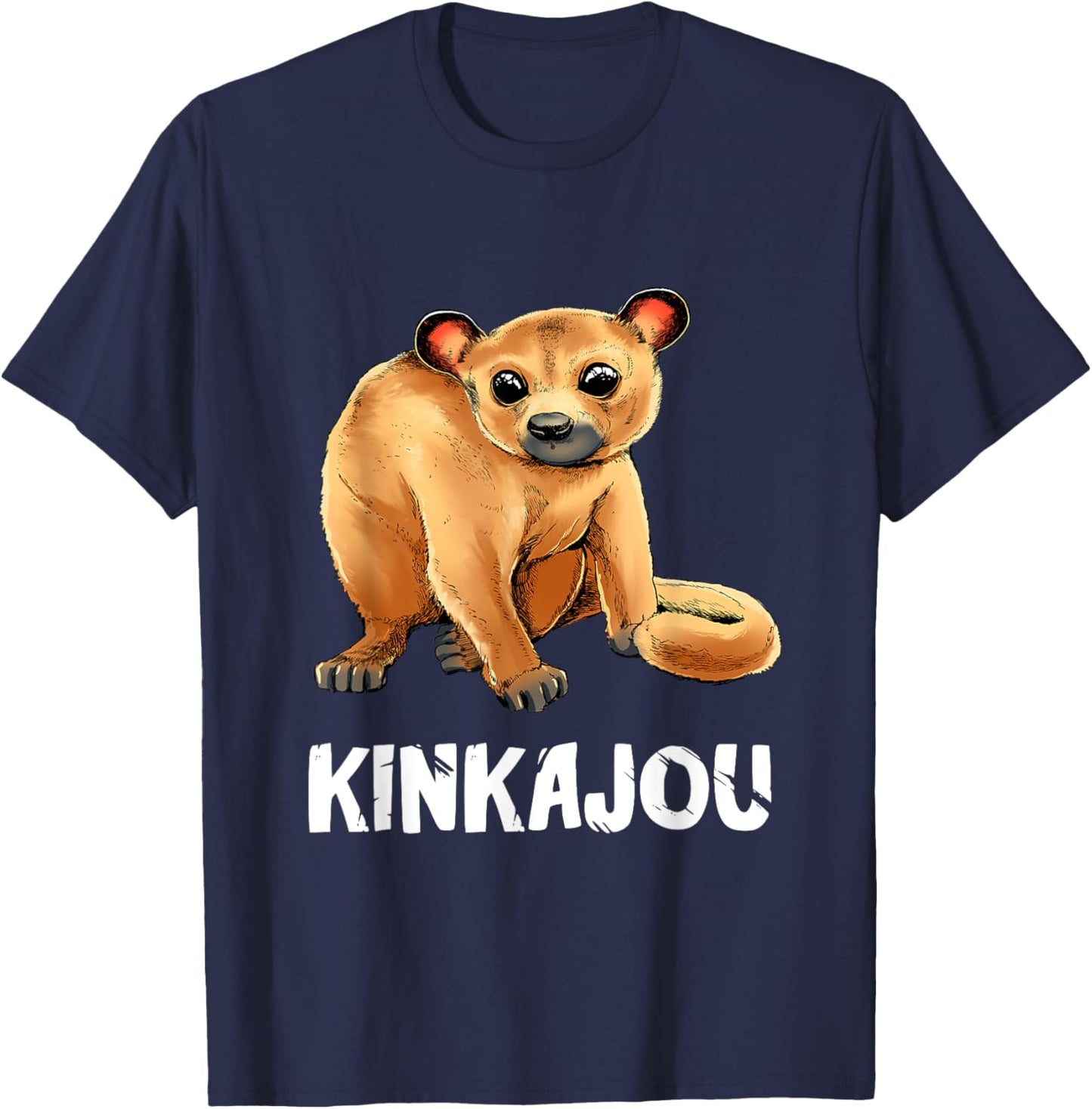 Kinkajou Honey Bear Night Walker Prehensile Animal T-Shirt - T-Shirt | Navy
