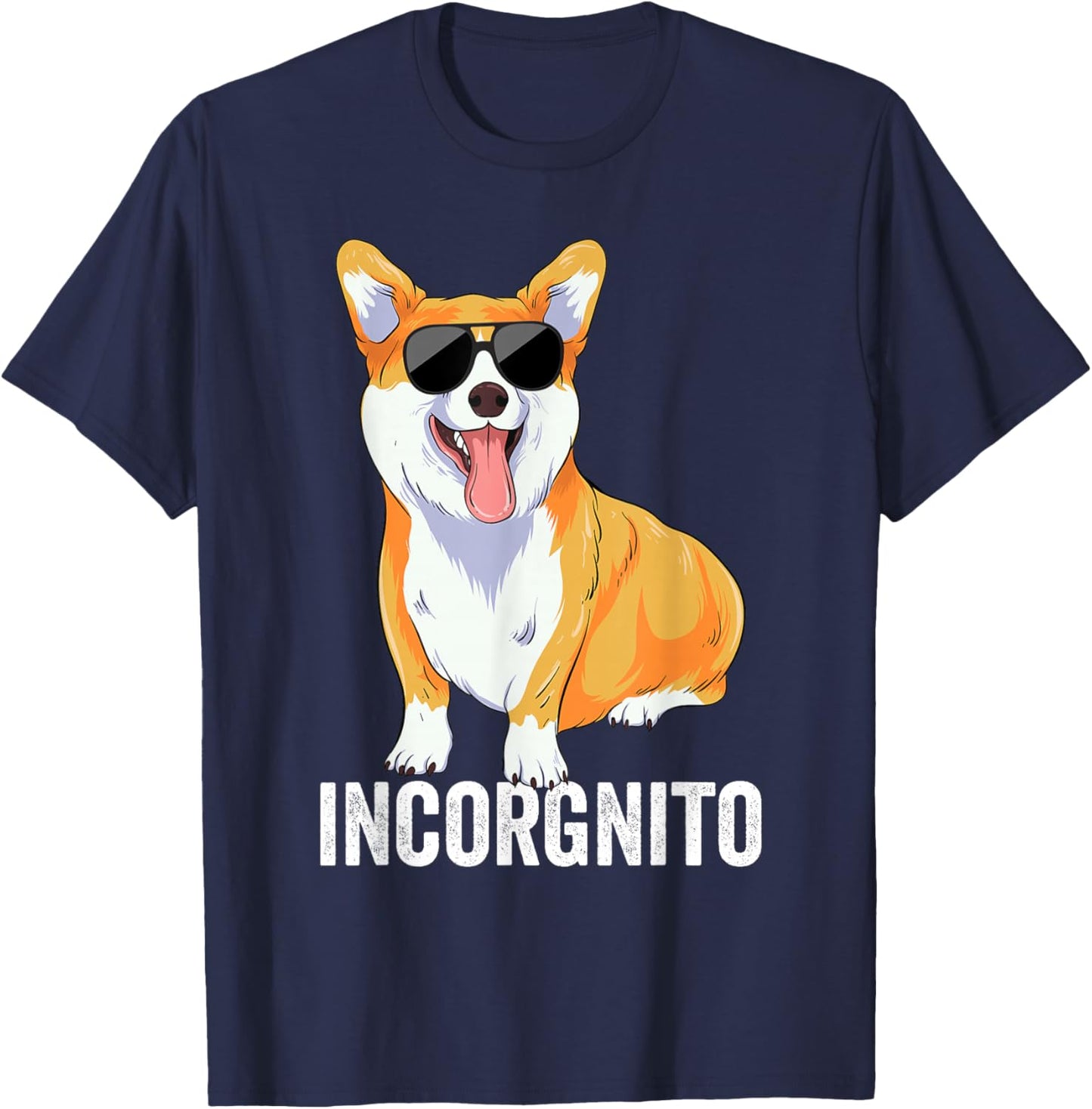 Incorgnito Pembroke Welsh Corgi Dog Lover Funny Corgi Women Kids T-Shirt - T-Shirt | Navy
