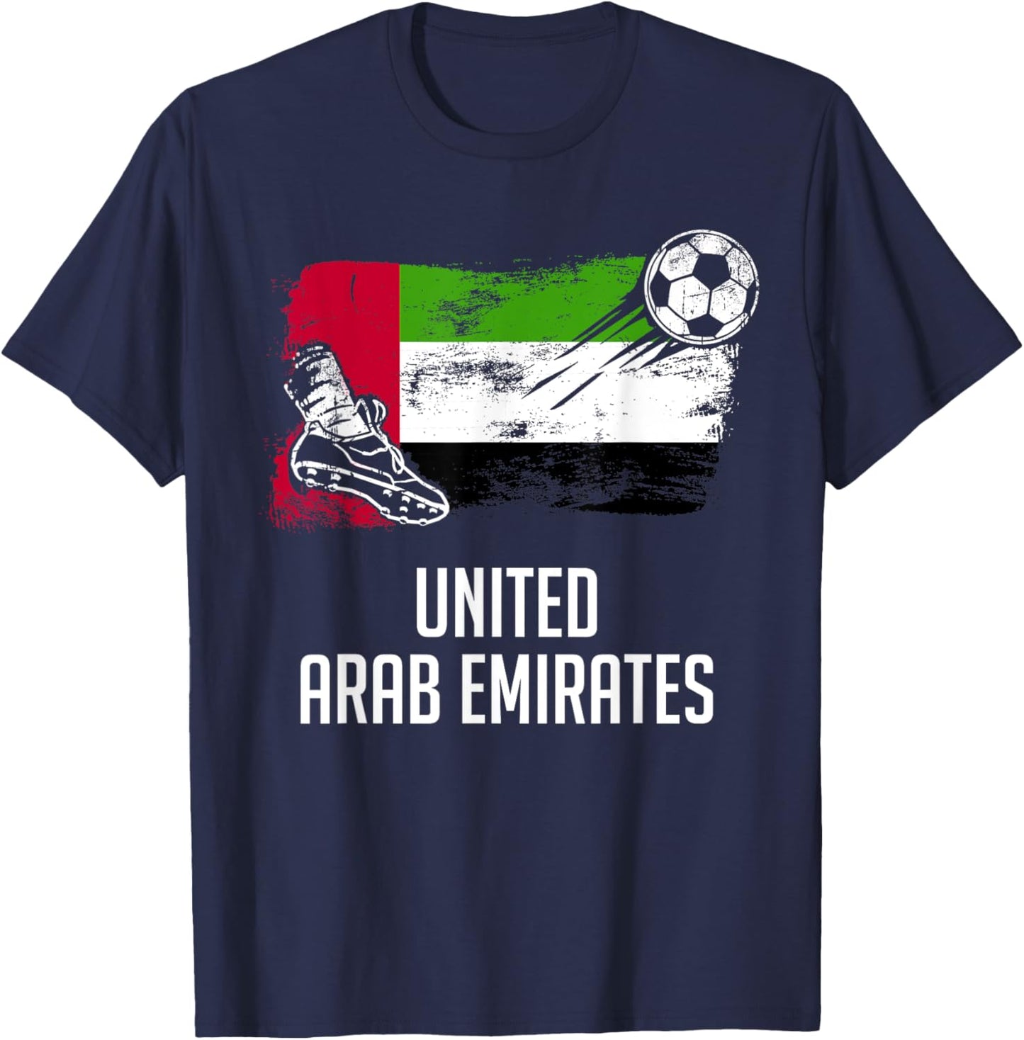 United Arab Emirates Flag Jersey Emirati Soccer Team T-Shirt - T-Shirt | Navy