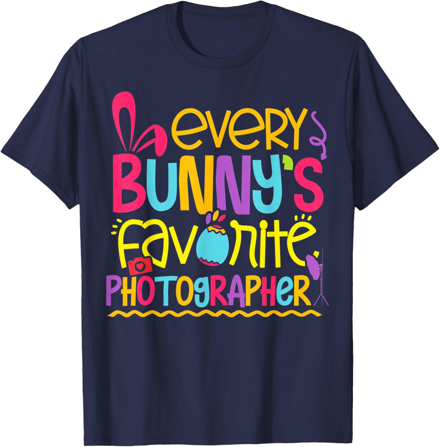 Easter Photographer Camera Photography Lovers T Shirt T-Shirt - T-Shirt | Navy