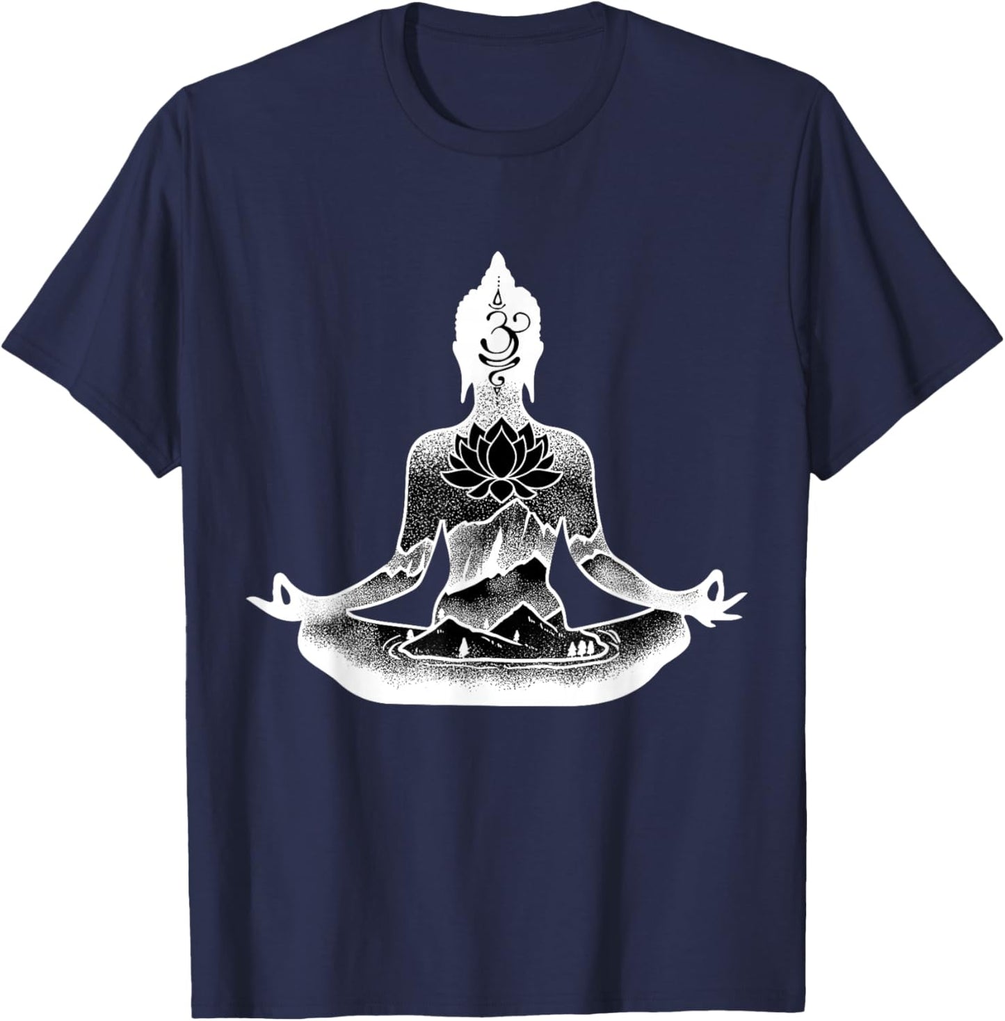 Buddha Namaste Zen Buddhism Buddhist T-Shirt - T-Shirt | Navy