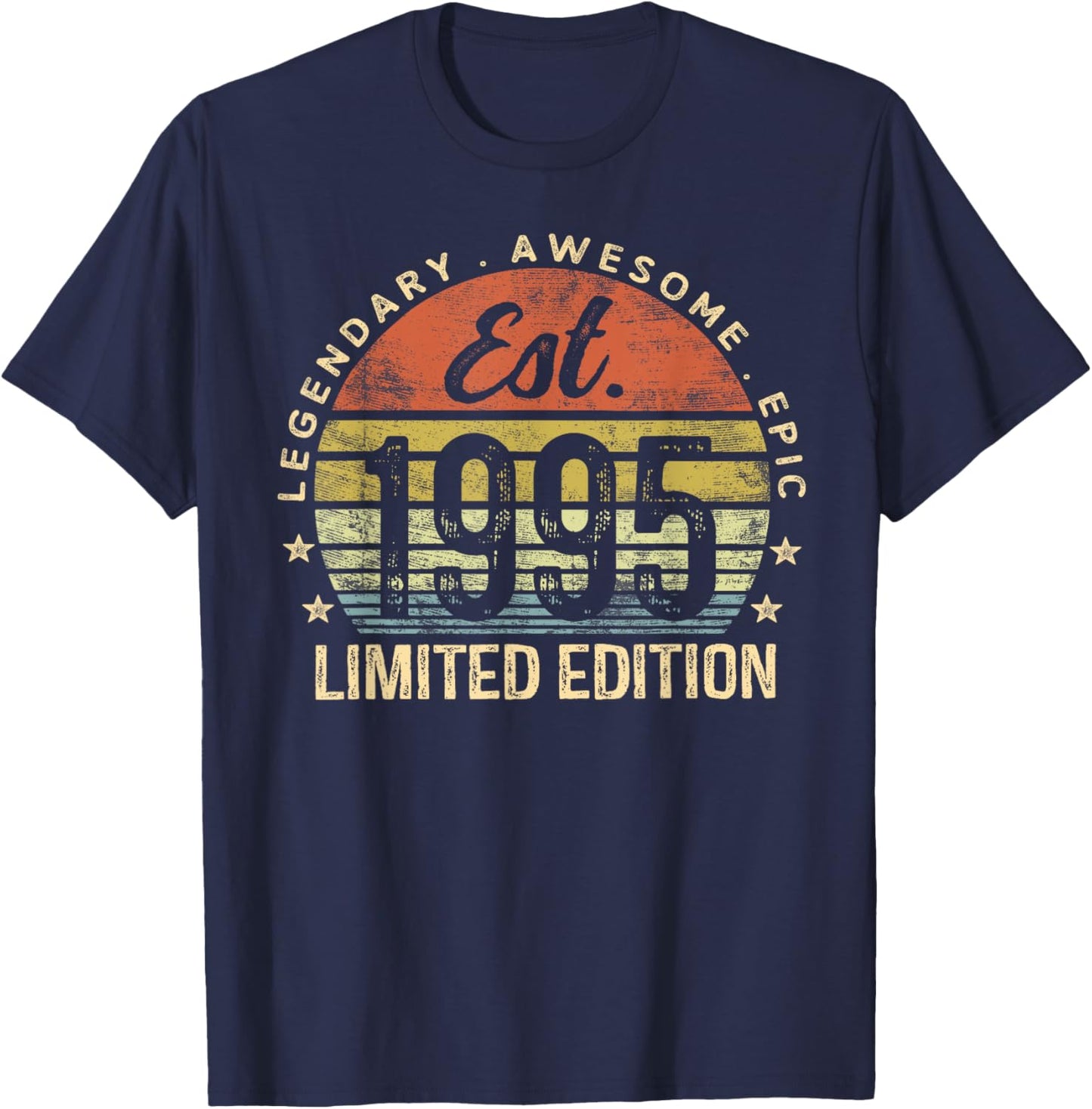 Est 1995 Limited Edition 30th Birthday Vintage 30 Year Old T-Shirt - T-Shirt | Navy