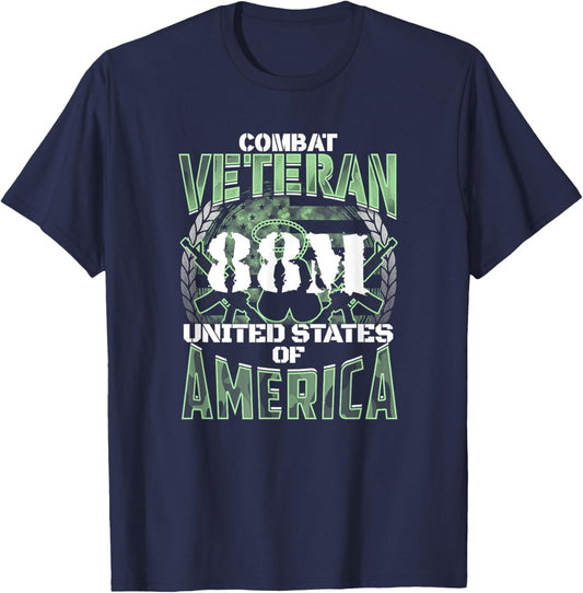 88M MOS United States Combat Veteran T-Shirt - T-Shirt | Navy