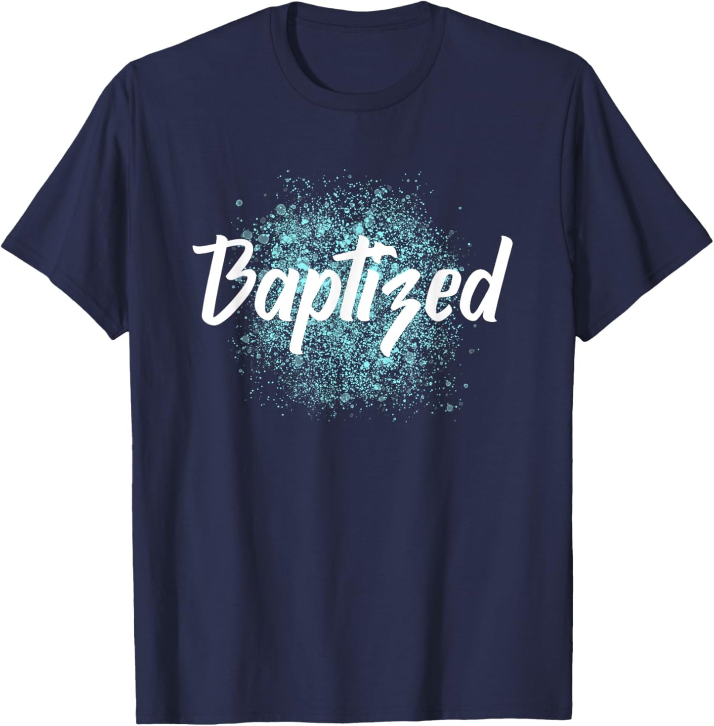 Christian Baptism BAPTIZED minimalist T-Shirt - T-Shirt | Navy