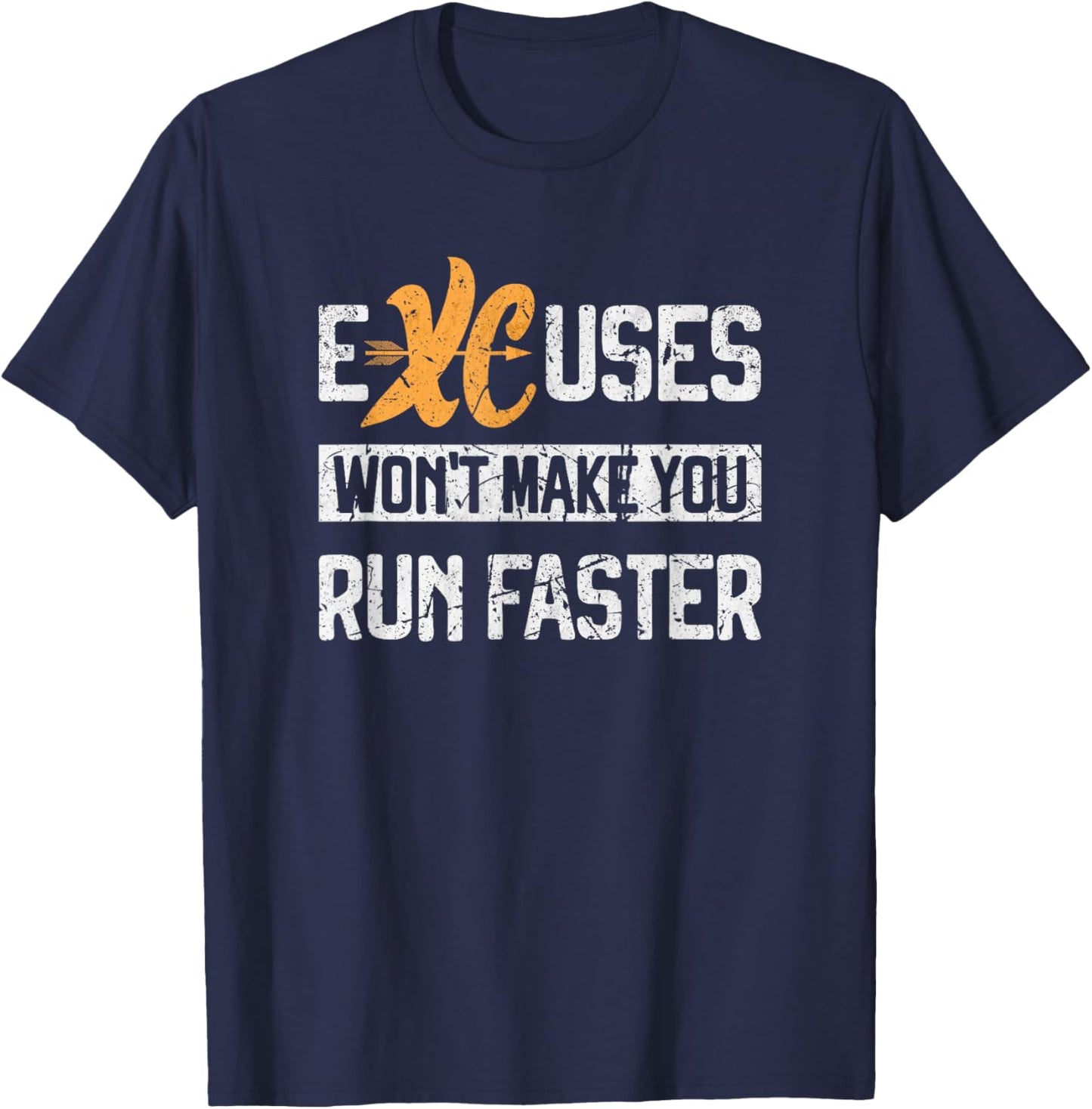 Cross Country Running Excuses Track and Field T-Shirt - T-Shirt | Navy