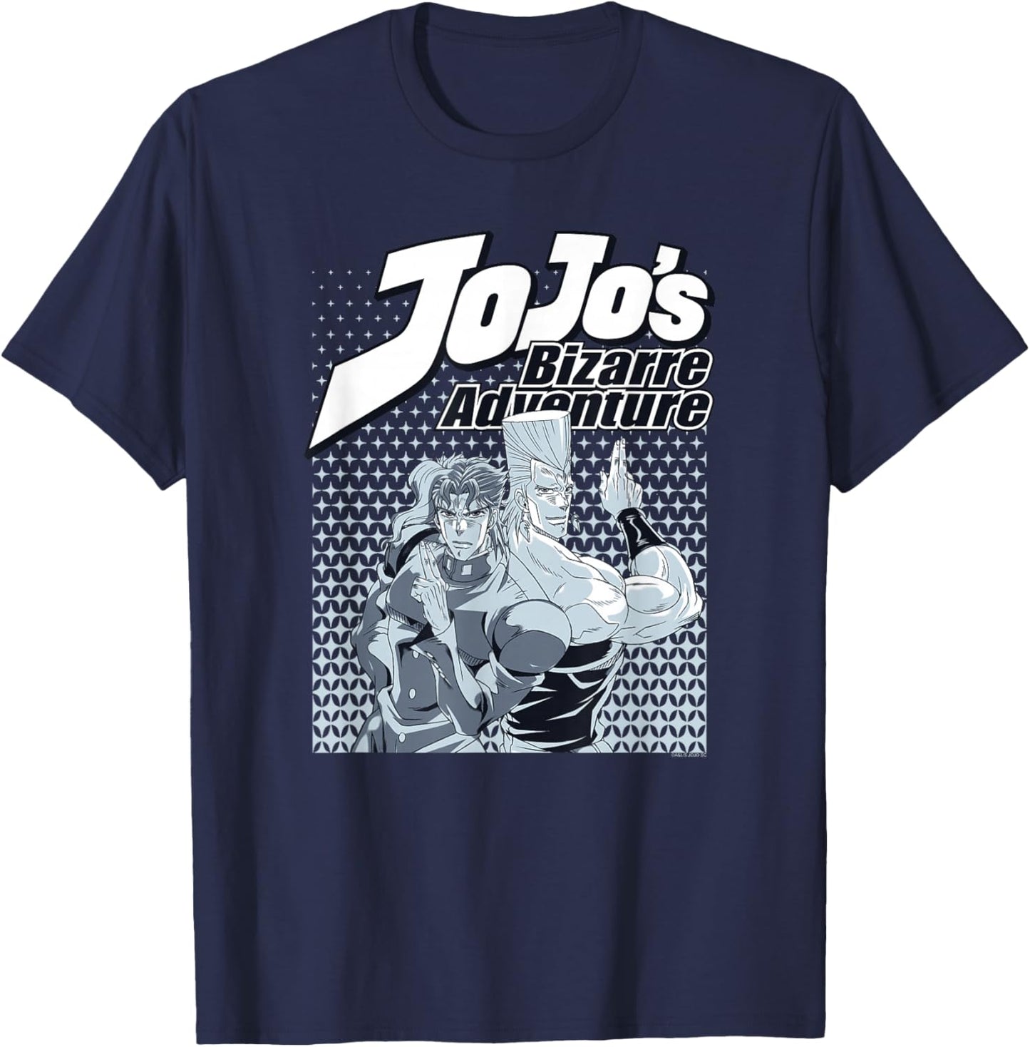 JoJo's Bizarre Adventure Part 3 Kakyoin & Polnareff Anime T-Shirt - T-Shirt | Navy